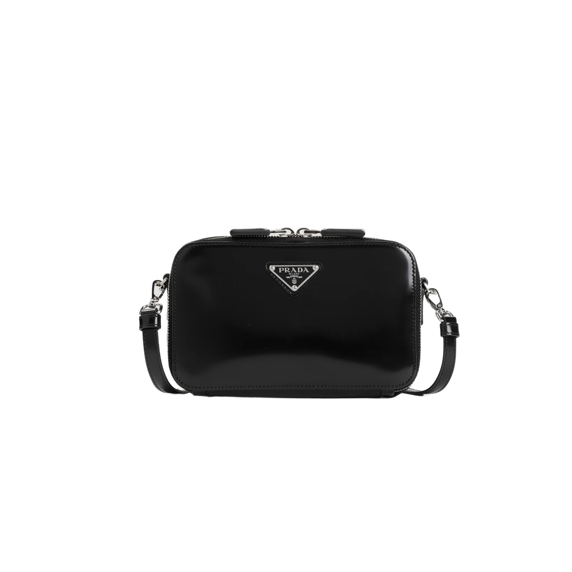 PRADA BANDOLIERA PATENT LEATHER BAG 2VH070 (19*12.5*5.5cm)